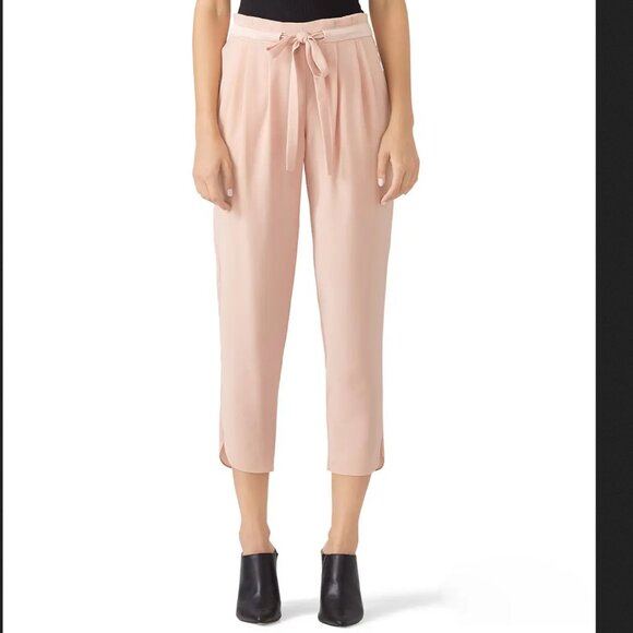 RAMY BROOK "Allyn" silk summer 6/8 pants in blush in sz L - Picture 3 of 4